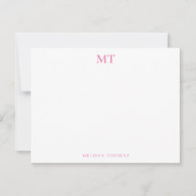 Monogramme rose simple et élégant