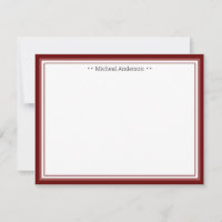 Monogramme Simple Bordure Vin Classique Personnali