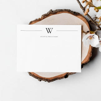 Carte De Correspondance Monogramme simple et moderne