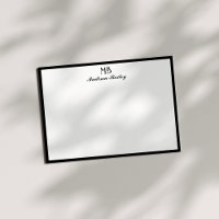 Monogramme Typographie décorative | Noir et blanc