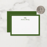 Monogramme Typographie décorative | Vert mousse fo