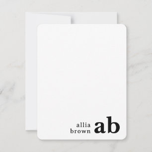 Carte De Correspondance Monogramme Vintage Conception de typographie min