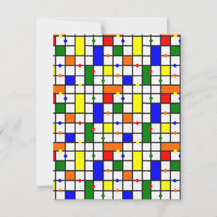 Carte De Correspondance Mot de passe coloré