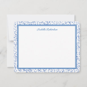 Carte De Correspondance Motif à points bleu français chic