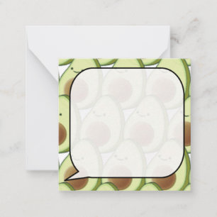 Carte De Correspondance Motif Avocado Cartoon Cute Personnalisé