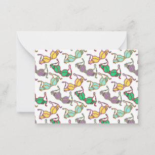 Carte De Correspondance Motif Bra multicolore