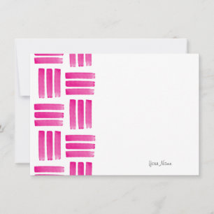 Carte De Correspondance Motif de brosses rose chaud