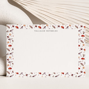 Carte De Correspondance Motif de champignons Whimsical