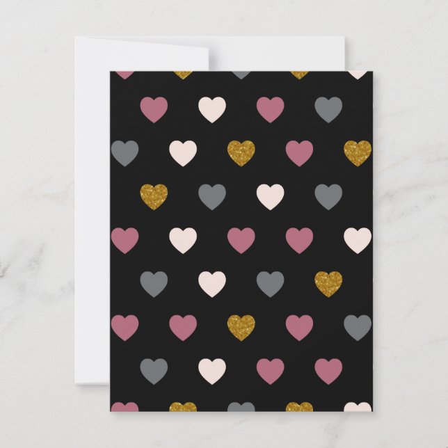 Carte De Correspondance Motif de coeur 30 (Devant)