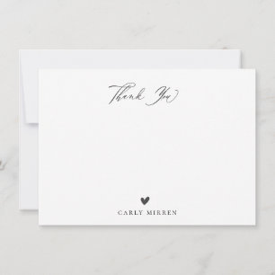 Carte De Correspondance Motif de Merci du coeur de Doodle mignon