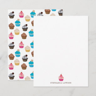 Carte De Correspondance Motif de petits gâteaux colorés