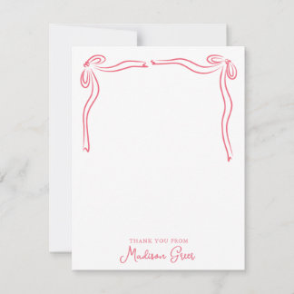 Carte De Correspondance Motif de ruban rose grandmillénaire fantaisiste