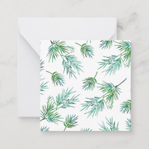 Carte De Correspondance motif de soie 'Pine Branches'