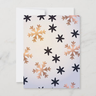 Carte De Correspondance Motif d'hiver 12