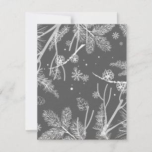 Carte De Correspondance Motif d'hiver 4