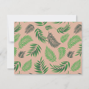 Carte De Correspondance Motif Feuille tropical 10