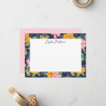 Motif floral abstrait moderne rose et jaune Nom