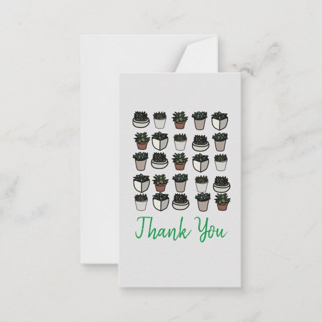 Carte De Correspondance Motif funky plante Cactus (Devant)