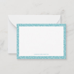 Carte De Correspondance Motif géométrique Abstrait Turquoise Funky moderne