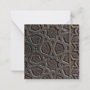 Carte De Correspondance motif géométrique islamique