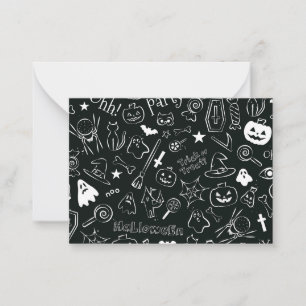 Carte De Correspondance Motif Halloween 1