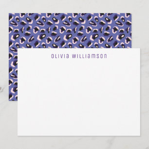 Carte De Correspondance Motif Poster de animal violet