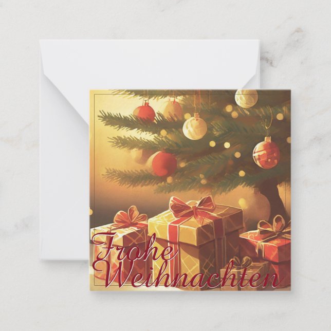 Carte De Correspondance Motiv, mit Geschenken unterm Weihnachtsbaum 37016 (Devant)