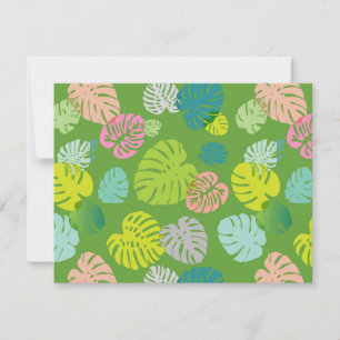 Carte De Correspondance Multicolor Feuilles tropicaux 8