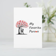 My Favorite Person Valentine’s Day Greeting Card