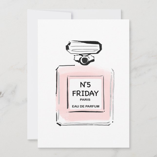 Carte De Correspondance N5 Vendredi Paris Bouteille Parfum (Devant)