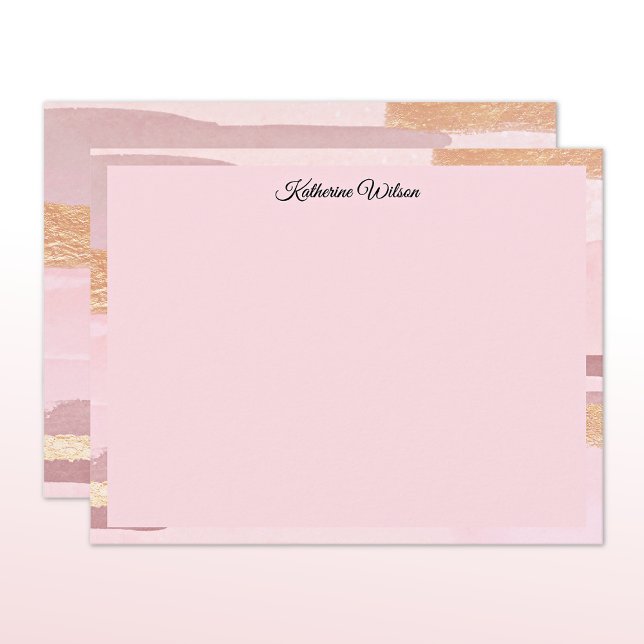 Carte De Correspondance Name || Watercolor Blush Pink Mauve Frame (Créateur téléchargé)