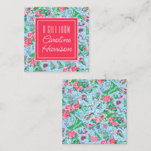 Carte De Correspondance Nantucket Preppy Palm Beach Motif Monogrammé
