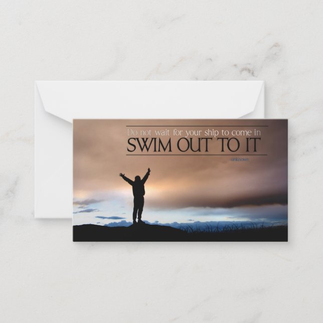 Carte De Correspondance "N'attendez pas votre navire" (Devant)