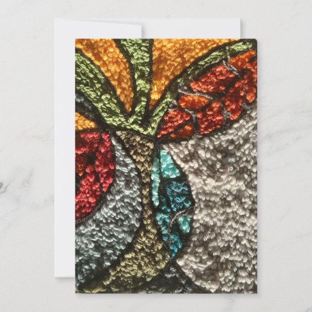 Carte De Correspondance Needle Punch Design greeting card (Devant)