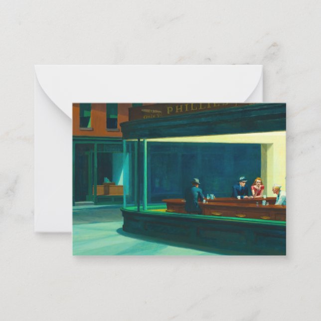 Carte De Correspondance Nighthawks, 1942 par Edward Hopper (Devant)