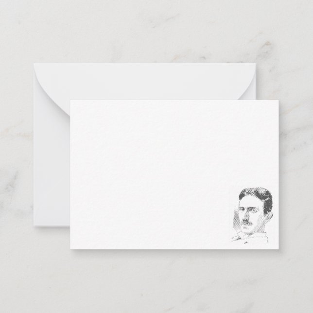 Carte De Correspondance Nikola Tesla Drawing Blank All Occasion (Devant)