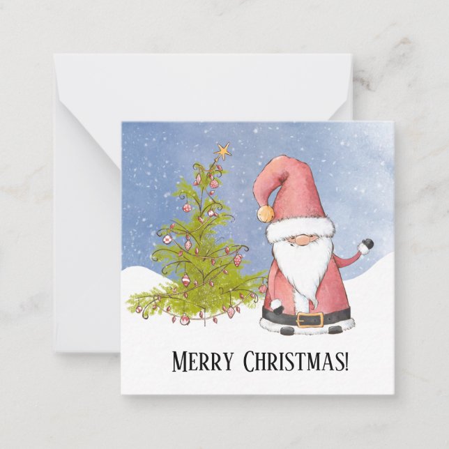 Carte De Correspondance Noël du client du Père Noël (Devant)