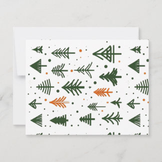Carte De Correspondance Noël minimaliste de pin rustique