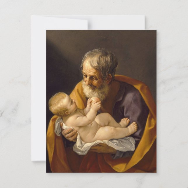 Carte De Correspondance Noël religieux Saint-Joseph (Devant)