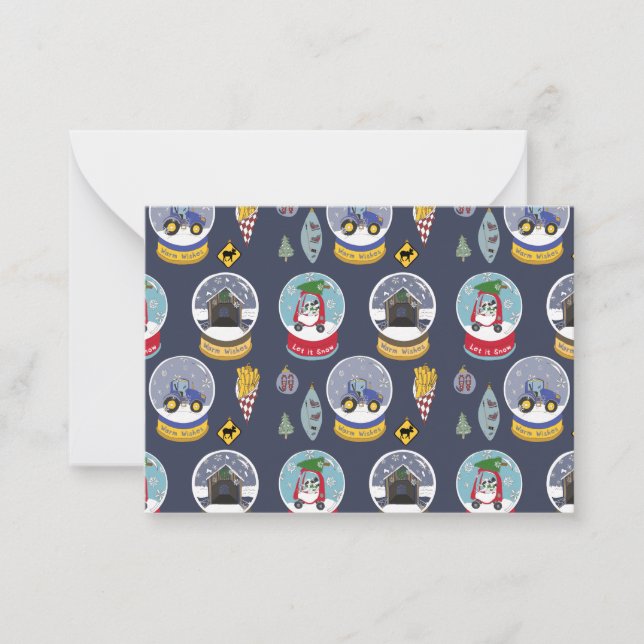 Carte De Correspondance Noël rural (Devant)