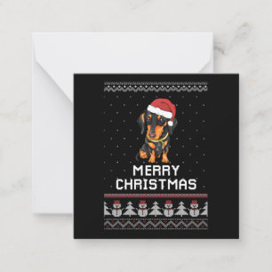 Carte De Correspondance Noël teckel