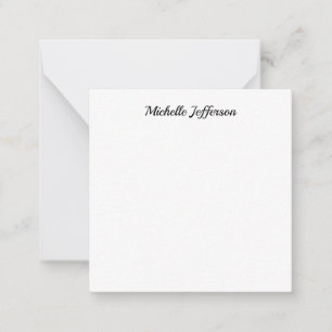 Carte De Correspondance Noir & blanc minimaliste Plain moderne