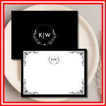 Noir et Blanc | Monogramme d'initiales modernes