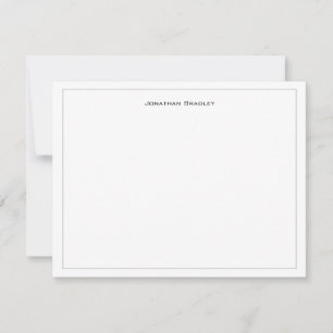 Carte De Correspondance Noir minimaliste moderne Toutes Typographie Casque