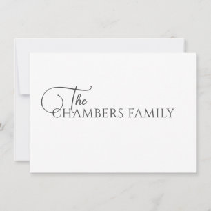Carte De Correspondance Nom de famille élégant