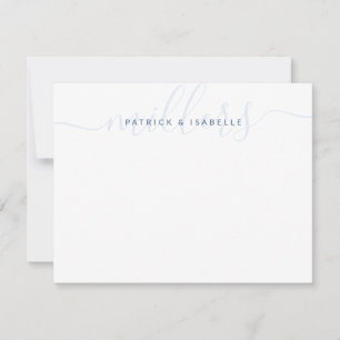 Carte De Correspondance Nom de famille Mariage Monogramme