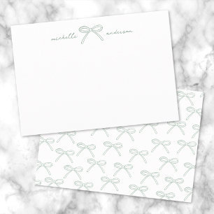 Carte De Correspondance Nom de l'arc vert personnalisé