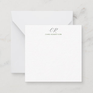 Carte De Correspondance Nom de monogramme de calligraphie Cadeau personnal