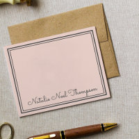 Nom de monogramme professionnel personnalisé rose