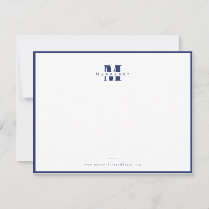 Carte De Correspondance Nom de monogramme simple en lettres grasses avec b